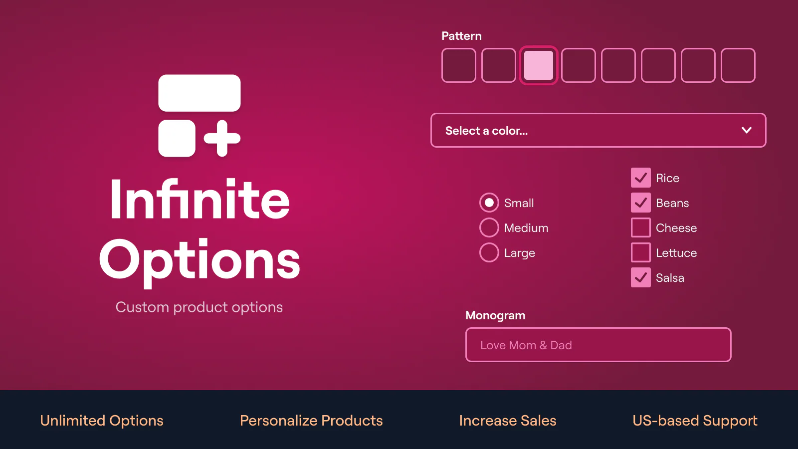 Infinite Product Options Shopify App for Growth