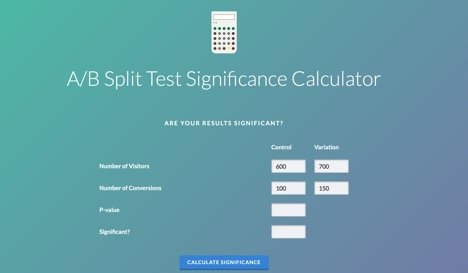 Kpi Calculators A/B Testing