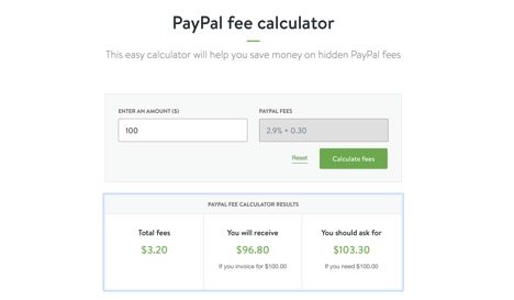 PayPal Free Calculator