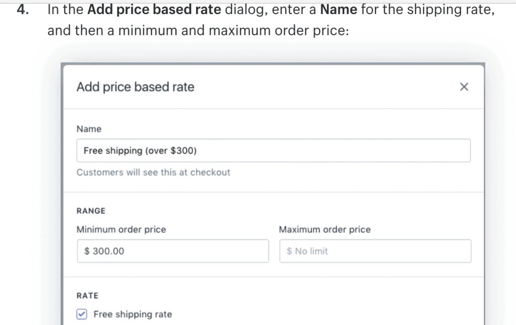Price Based Rate