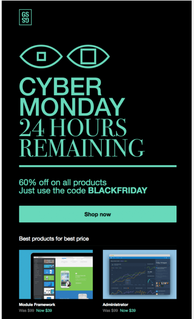 cyber monday email