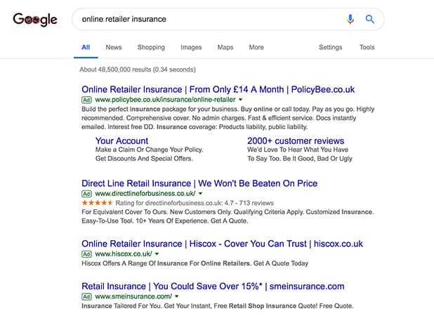 E-Commerce Business Expenses  Insurance