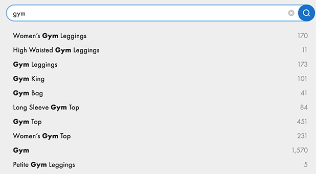 ASOS Search Function 