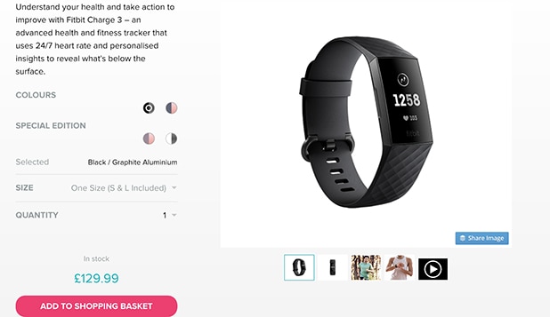 Fitbit Product Page