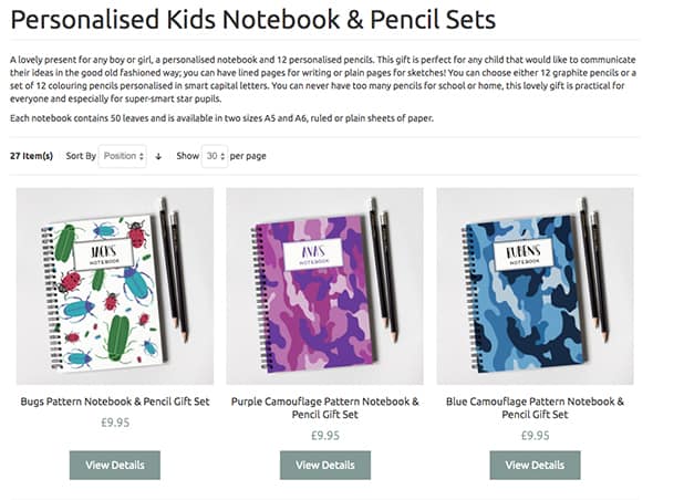 Personalized Kids Pencil Notebook Set Brand Building