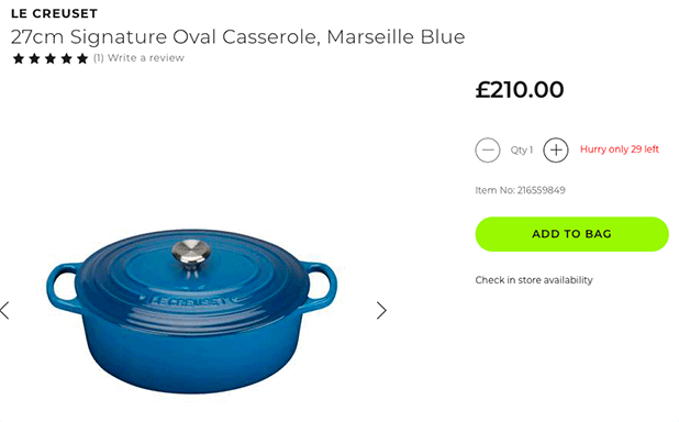 Le Creuset Store Price 2