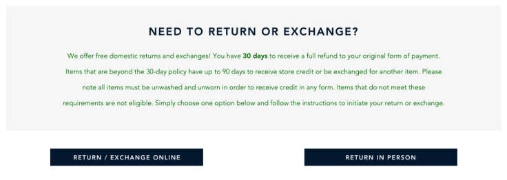 eCommerce Returns and Exchanges