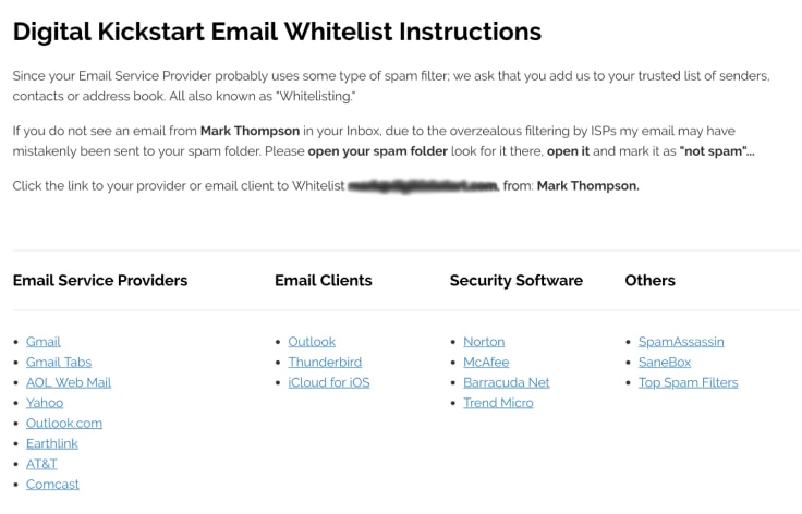 Email Whitelist