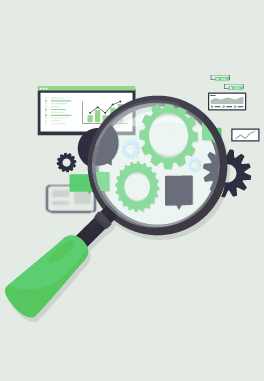 Google sales channel- magnifying glass on the analytics tools