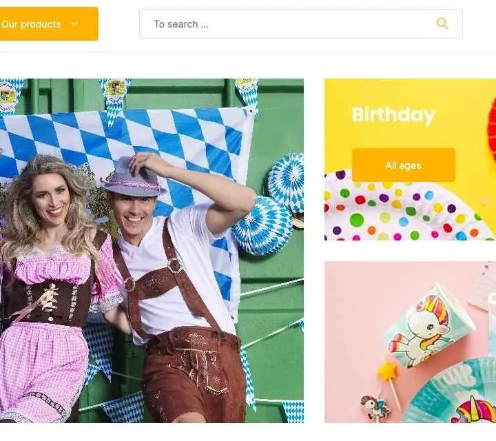 Partywinkel website