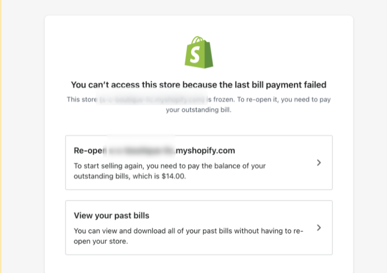 How To Re activate A Shopify Store 