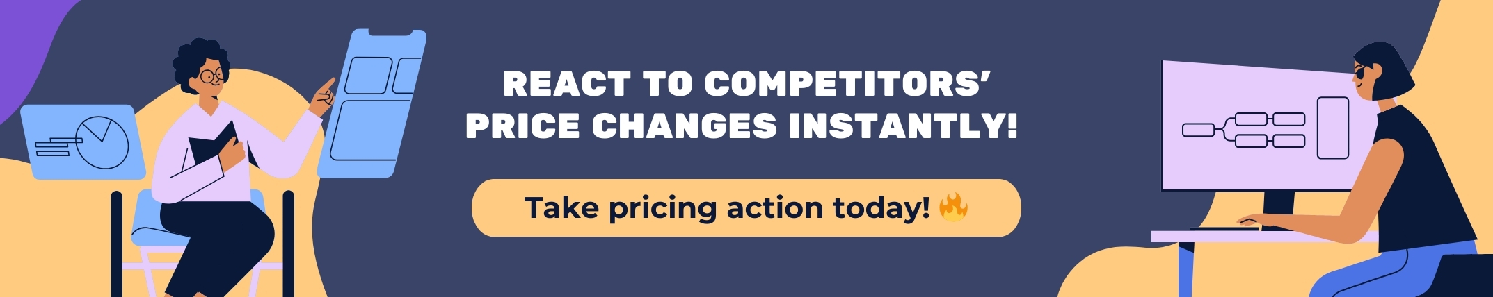 Prisync banner that says let us choose the best plan for you