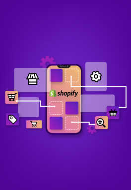 Shopify platform on a mobile phone