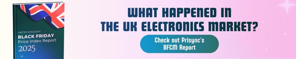 Prisync banner that says check out BFCM report