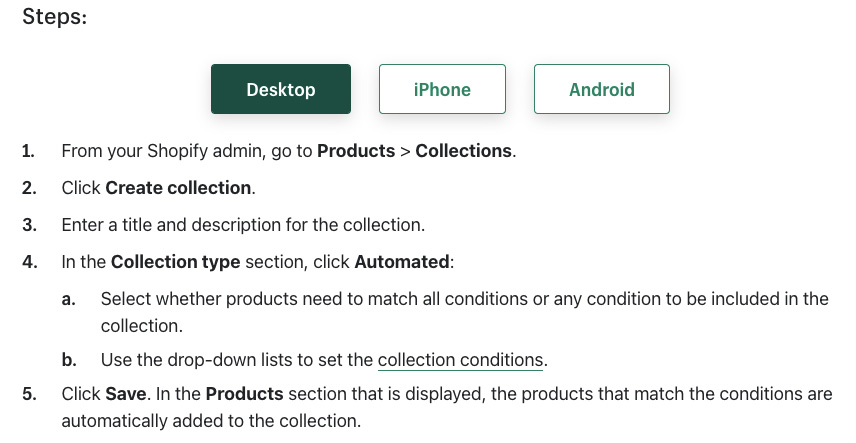 How to create automated collections on Shopify