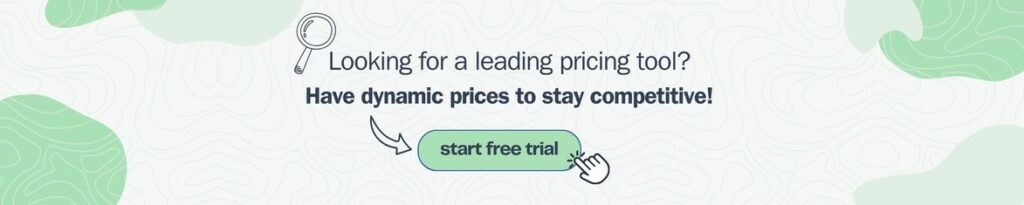 Prisync free trial banner – leader pricing tool
